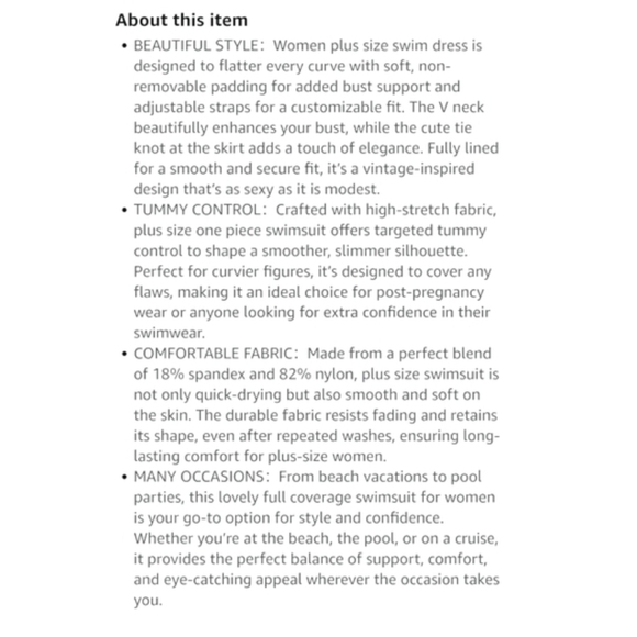 MFAVIP - 3X WPink and Black Swim Dress - Picture 7 of 12